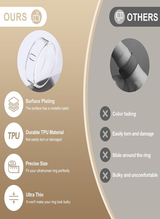 ZOOROO 3 Pack Cover Compatible with Ultrahuman Ring Air, Surport Charging with Cover on, Anti-Scratch TPU Ultra Human Ring Protector for Women Men - Image 5